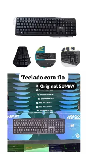 Teclado USB com Fio Sumay Easy Slim | Novo na Caixa