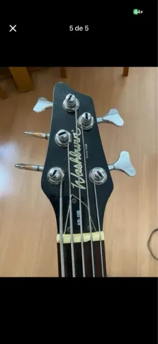 ? Baixo Washburn Bantam XB-105 5 Cordas Ativo - Verde Marmorizado - R$ 1.000,00 ?