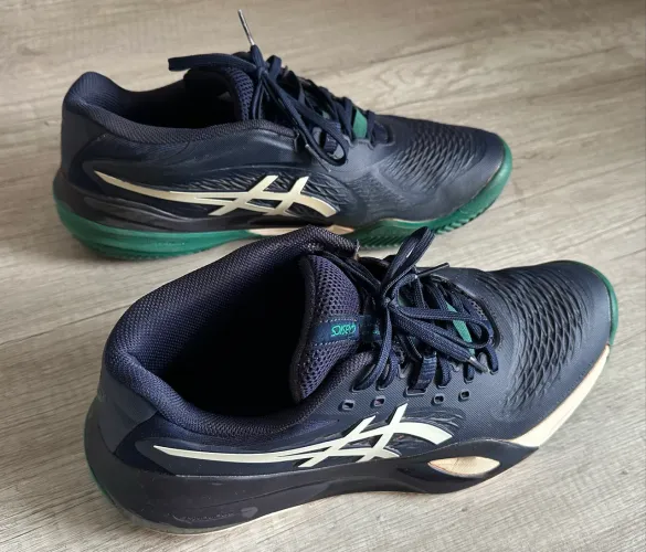 Tênis Asics Gel Resolution X - Clay - Saibro Marinho E Verde 40