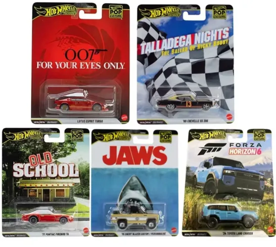 Caixa fechada, Hot Wheels Premium- Pop Culture - 10 Unidades