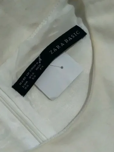 vestido zara basic made in china importado off white tamanho 34/36