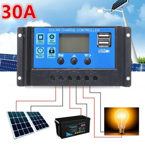 controlador de carga solar 30a 12v24v