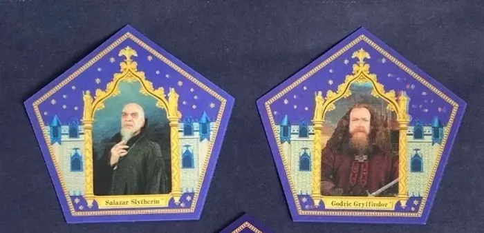 Cards Sapo de Chocolate Harry Potter - Salazar Slytherin e Godric Gryffindor