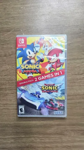 Jogo NOVO Sonic Double Pack Sonic Mania + Team Sonic Racing Nintendo Switch LACRADO