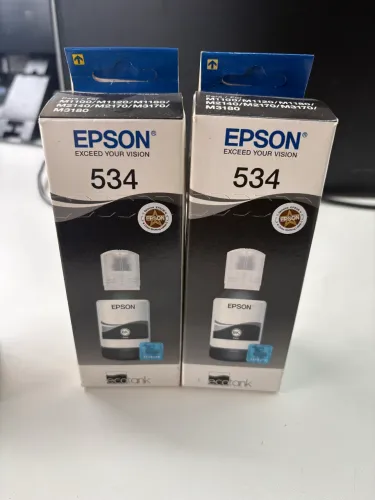 2 unidades Tinta impressora Epson 534 Preto nova