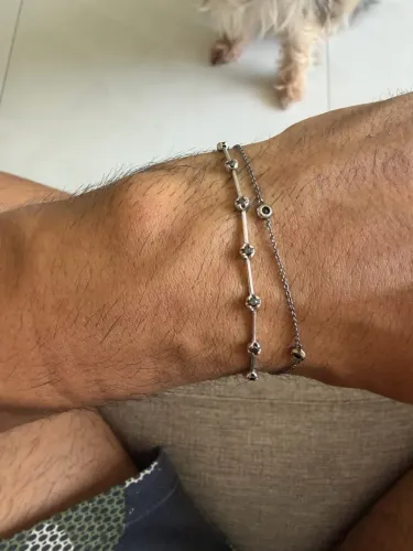 PULSEIRA RIVIERA FIO FACA DIAMANTES NEGROS 2MM 3PTS