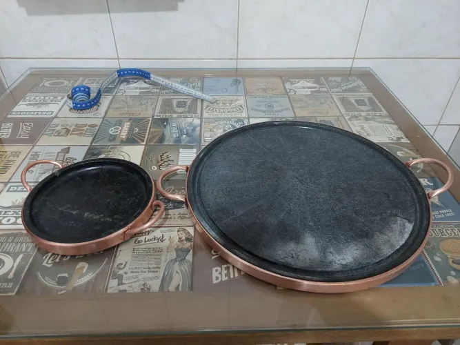 Assadeira em pedra sabão para pizza
