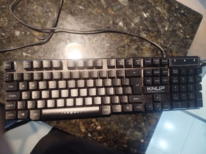 Teclado semi mecânico gamer Mix rgb retro iluminado computador/pc original