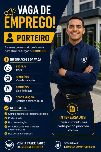 VAGA DE EMPREGO - PORTEIRO