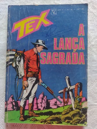 Revista TEX item usado com marcas do tempo e de manuseio A LANÇA NA SAGRADA