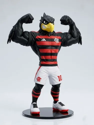 Boneco Urubu Flamengo 18cm Em Pla Decoração Colecionável