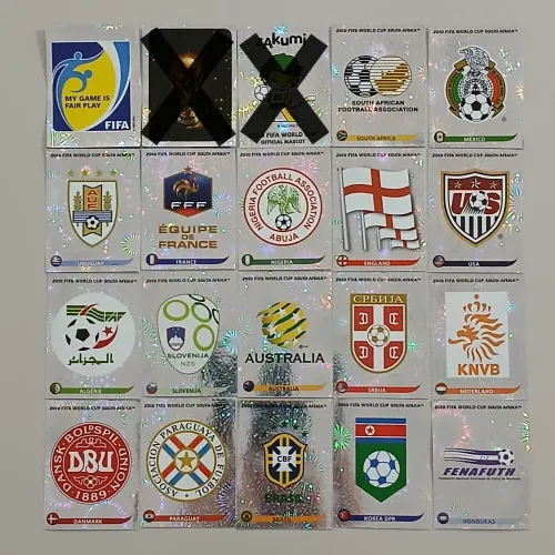 Copa Do Mundo 2010 Kit Com 18 Figurinhas Brilhantes
