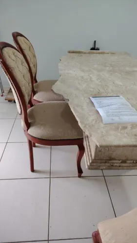 Tampão de mesa e base da mesa em mármore