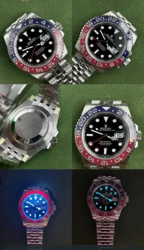 Relógio gmt Pepsi automático clean