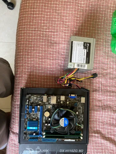 Placa mãe e processador dual core 8gb ram e fonte 450w