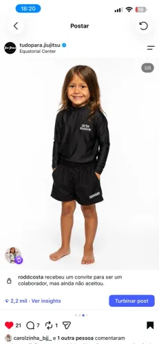 Conjunto para submission infantil 