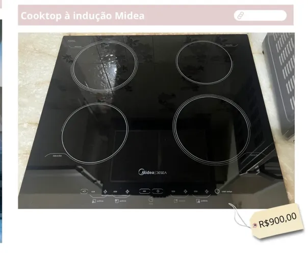 Fogão de indução midea