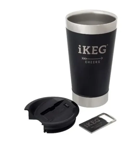 Copo Térmico Ikeg 473ml Preto com Tampa