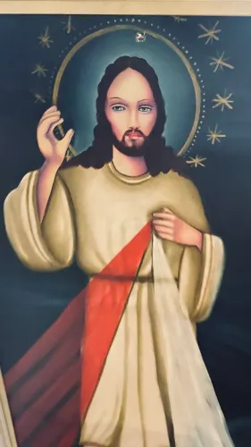 Lindo quadro pintado de Jesus Cristo