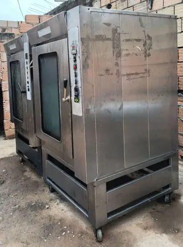 2 fornos industriais 10 grades (1 a gás e 1 elétrico)