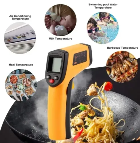 Termometro Digital Infravermelho Mira Laser, Culinario Industrial Laboratorio Cozinha Tipo