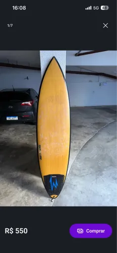 Prancha de surf powerlight madeira e carbono