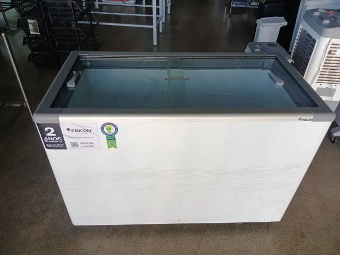 Freezer Horizontal 411 L Porta De Vidro Hceb411v Fricon