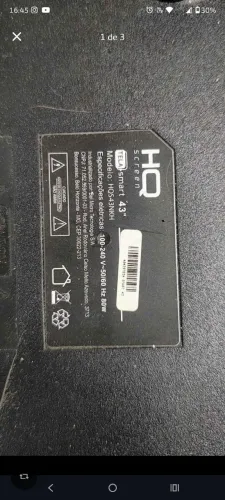 Tv hq screen smart 43" leia a descrição 