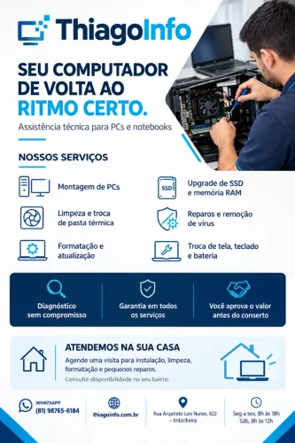 Assistência Técnica em PC e Notebook | Formatação, SSD e Manutenção