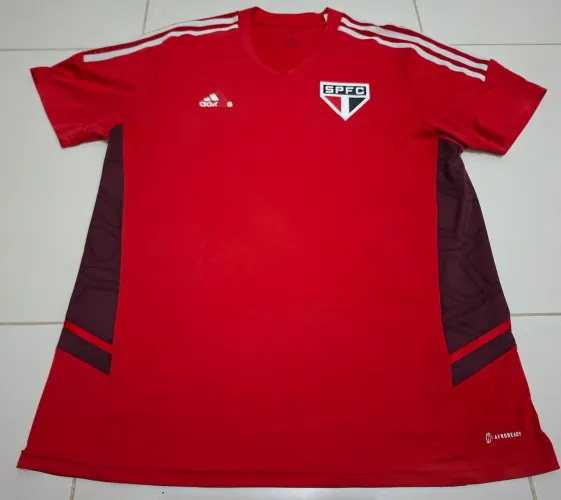 Camisa original São Paulo Adidas de treino vermelha tam. GG