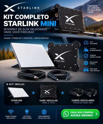 Kit Veicular Starlink Completo