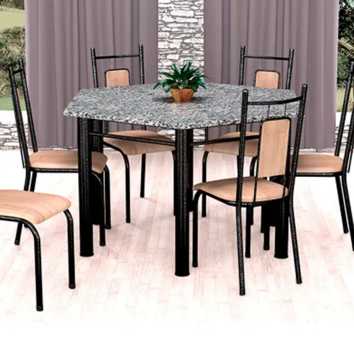 Jogo de mesa com 6 cadeiras
