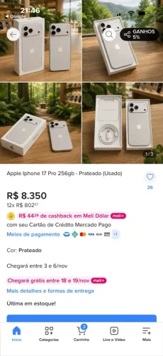Vendo iPhone pro 256G na garantia até junho 2027 com caixa no meu nome . Vendo particular