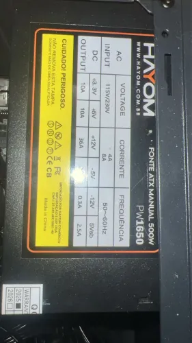 Fonte 500w usada