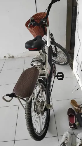 Bicicleta Elétrica Shineray - Completa com Cesta e Assento Traseiro