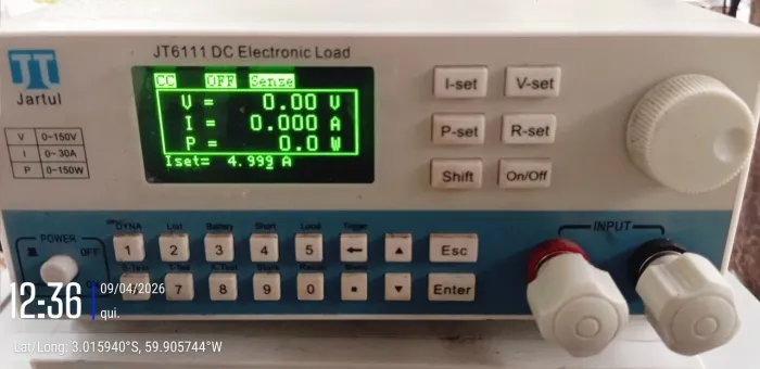 Carga Eletrônica DC programável, modelo Jartul JT6111.