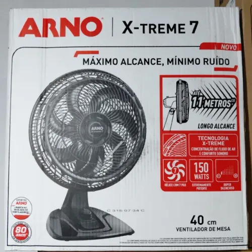 Ventilador Arno Novo Garantia 40Cm 150w X Treme