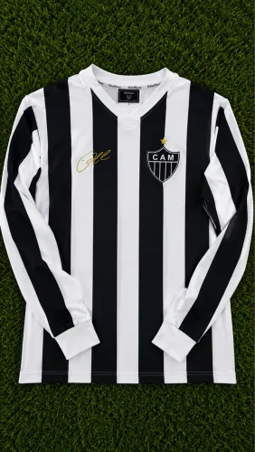 Camisa manga longa atlético mg retrô gold