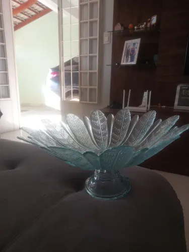 Fruteira chique de vidro 