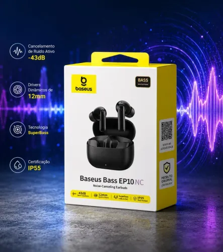 Fone Baseus Bass EP10 NC | NOVO lacrado