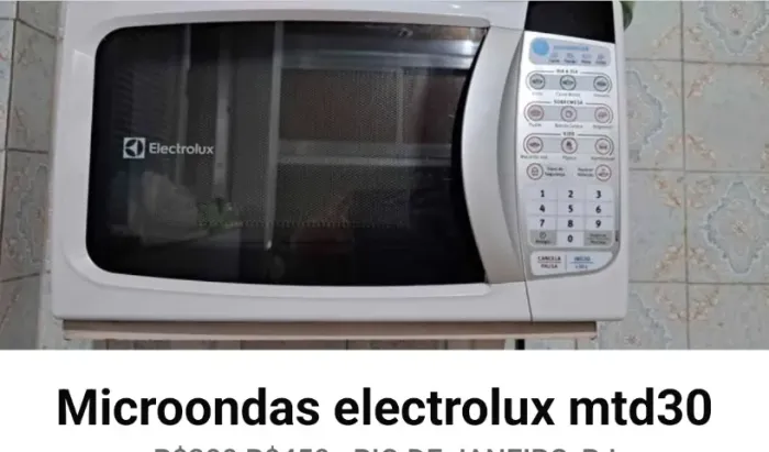 Microondas electrolux.... 1 ano de uso.