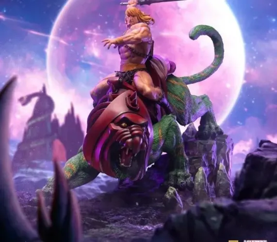He-man e gato guerreio Iron Studios
