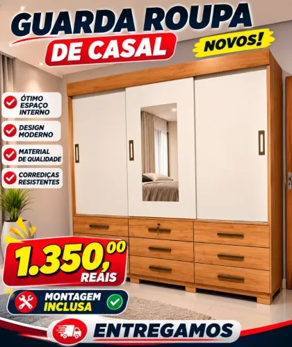 GUARDA ROUPA DE CASAL NOVOS
