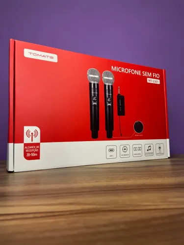 Microfone Duplo sem Fio MT-2301 Tomate an2