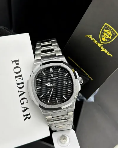 Relógio Masculino Poedagar Luxo Aço Inox com Vidro Safira - Pronta Entrega