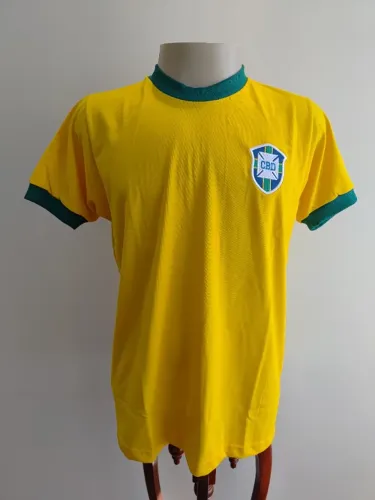 Camisa Futebol Seleção Brasil Athleta 1970 (Retrô 2026) - Usada Cód. 4228