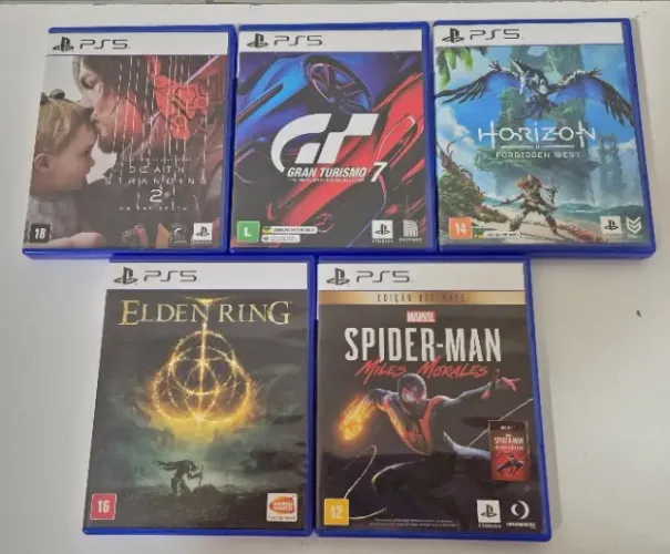 Pacote 5 jogos PS5 diversos
