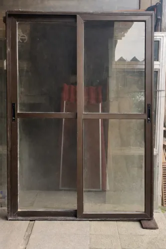 Porta Balcão de Alumínio Bronze - De Correr