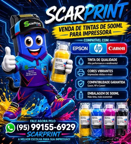 Tintas de 500ml de impressora Epson HP e cânon entrega sem taxa