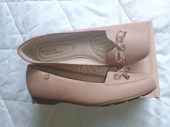 Mocassim Modare Ultraconforto Original Nude Nº 38 - Novo na Caixa